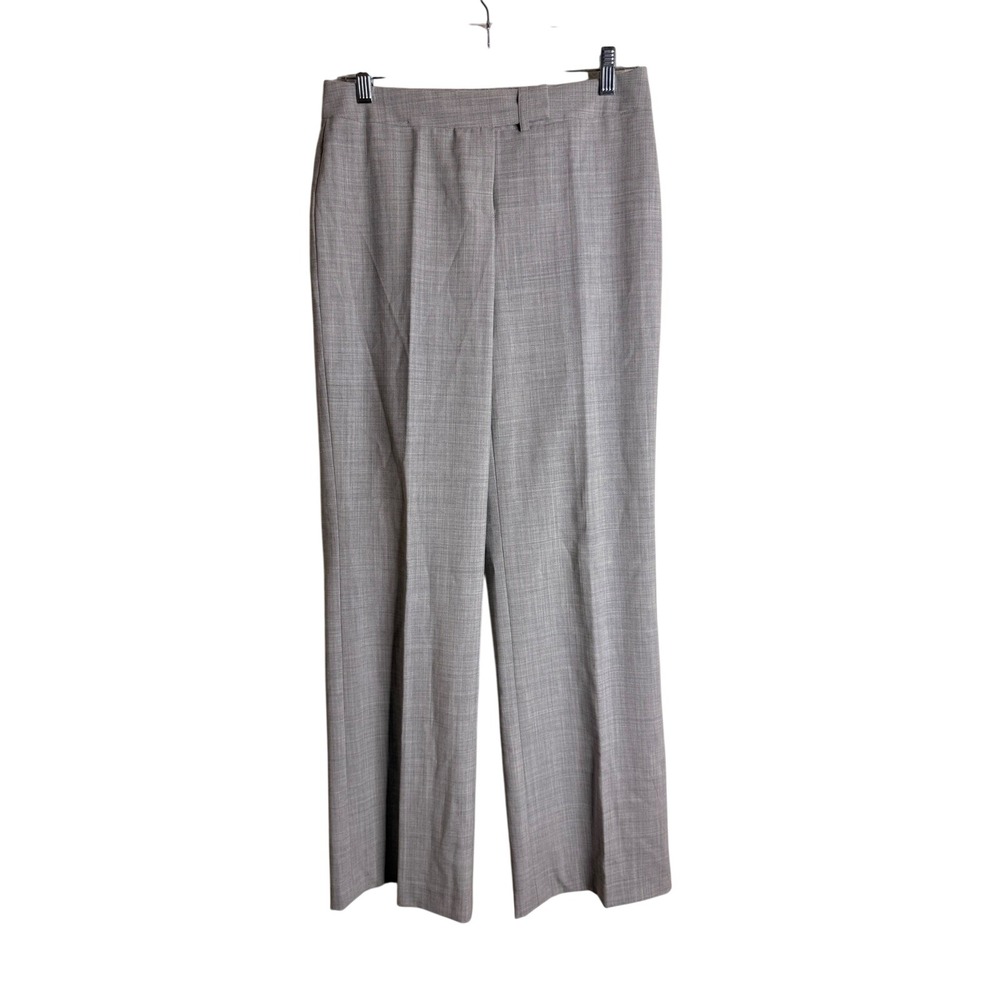 Body by Victoria Women 4 The Bridget Fit Gray Wide Leg Trouser Dress Pants Suit